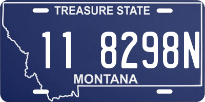 MT license plate 118298N
