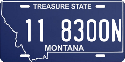 MT license plate 118300N