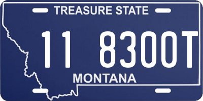MT license plate 118300T