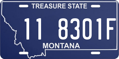 MT license plate 118301F