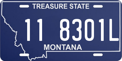 MT license plate 118301L