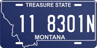 MT license plate 118301N