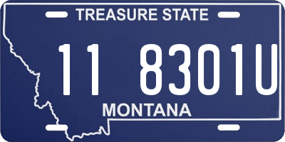 MT license plate 118301U
