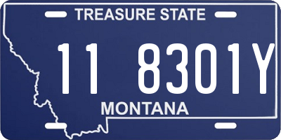 MT license plate 118301Y