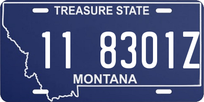 MT license plate 118301Z