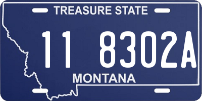 MT license plate 118302A