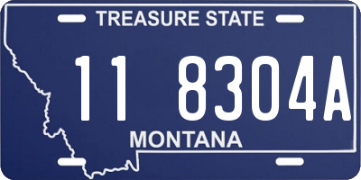 MT license plate 118304A
