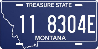 MT license plate 118304E