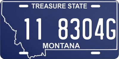 MT license plate 118304G
