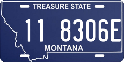 MT license plate 118306E