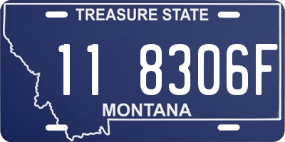 MT license plate 118306F