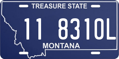 MT license plate 118310L