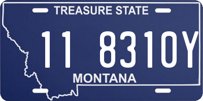 MT license plate 118310Y