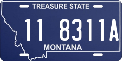 MT license plate 118311A