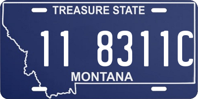 MT license plate 118311C