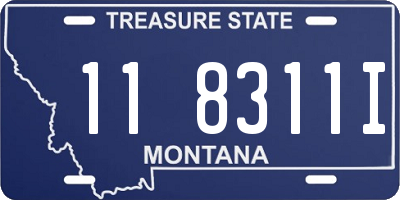 MT license plate 118311I