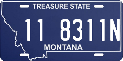 MT license plate 118311N