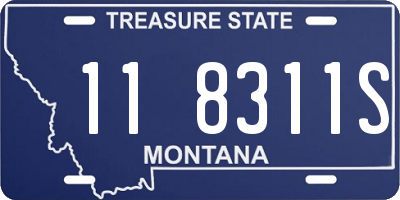 MT license plate 118311S