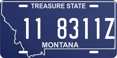 MT license plate 118311Z