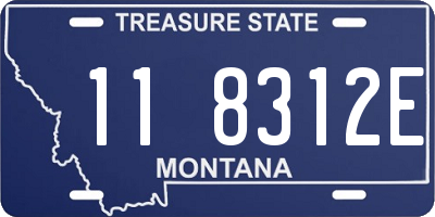 MT license plate 118312E