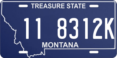 MT license plate 118312K