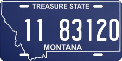 MT license plate 118312O