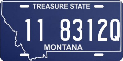MT license plate 118312Q