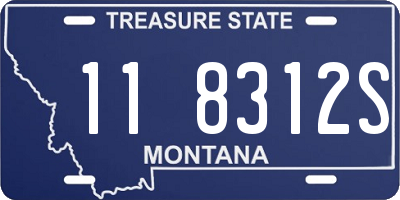 MT license plate 118312S
