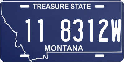 MT license plate 118312W