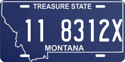 MT license plate 118312X