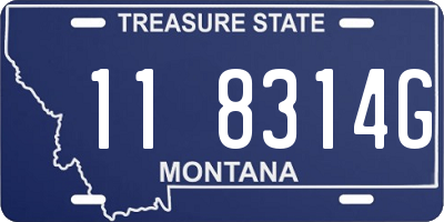 MT license plate 118314G