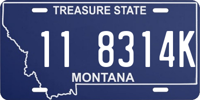 MT license plate 118314K