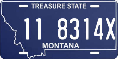 MT license plate 118314X