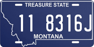 MT license plate 118316J