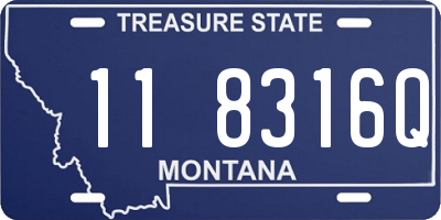 MT license plate 118316Q