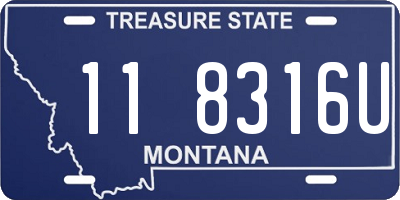 MT license plate 118316U
