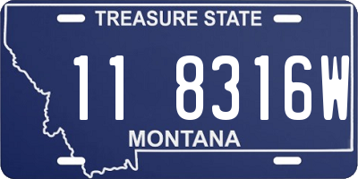 MT license plate 118316W
