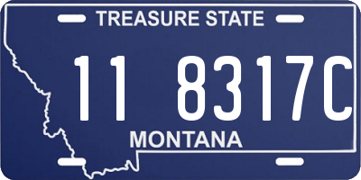 MT license plate 118317C
