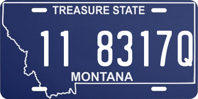 MT license plate 118317Q