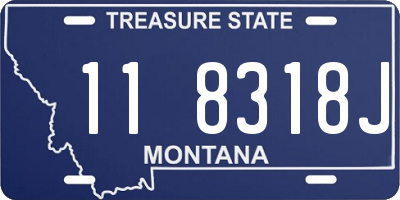 MT license plate 118318J