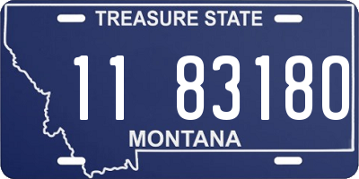 MT license plate 118318O