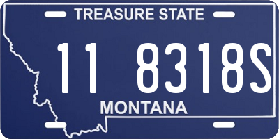 MT license plate 118318S