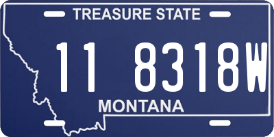 MT license plate 118318W
