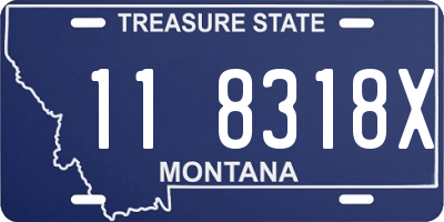 MT license plate 118318X