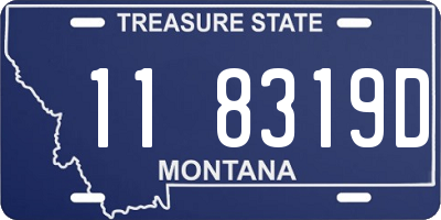 MT license plate 118319D