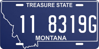 MT license plate 118319G