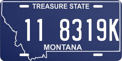 MT license plate 118319K