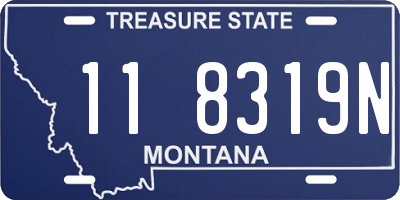 MT license plate 118319N