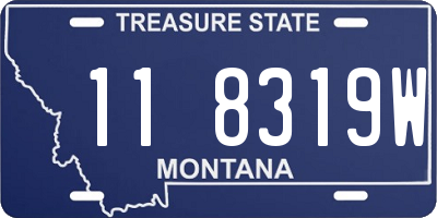 MT license plate 118319W