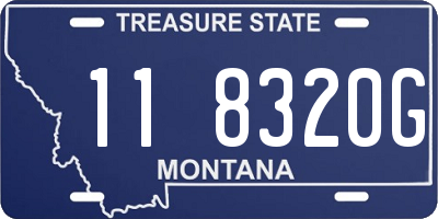 MT license plate 118320G